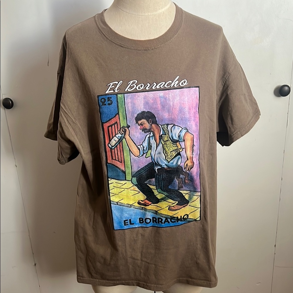 El Borracho Graphic T-Shirt - Brown